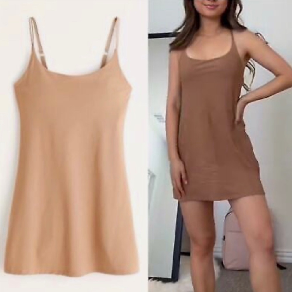Abercrombie Tan Traveler Mini Dress Large Tall